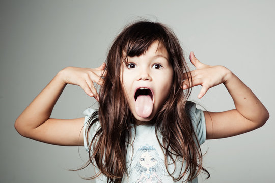 Girl showing tongue 