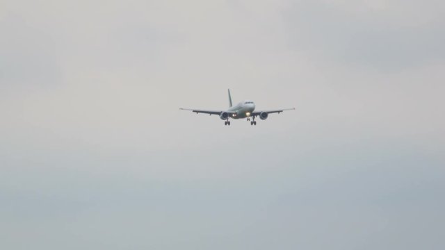 Commercial Plane Landing at Linate Airport Track