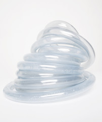 Transparent plastic water hose 