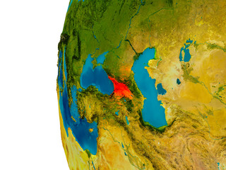 Georgia on model of planet Earth