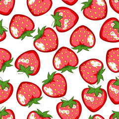 Seamless pattern strawberry.
