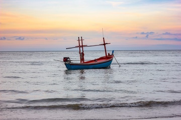 Fisherman's boat in Ao Prachuab, Prachuap Khiri Khan, thailand
