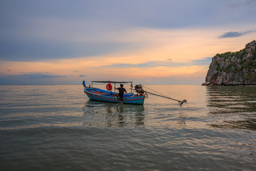 Fisherman's boat in Ao Prachuab, Prachuap Khiri Khan, thailand
