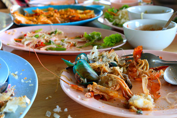 empty dish after food meal party
