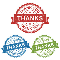 thank you circle stamp rugged