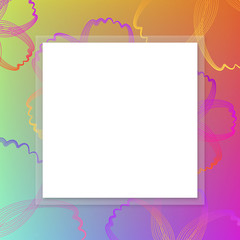 Holiday frame with flowers