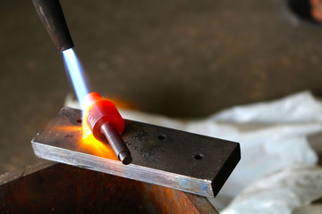 DIY home made metal hardening with gas cutting torch