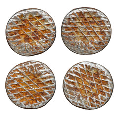 Isolated rusty nail heads