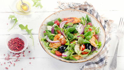 Healthy salad with chicken