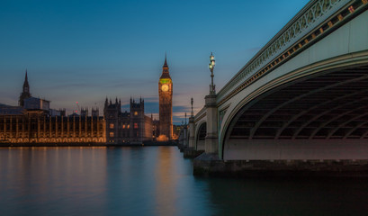 Fototapeta na wymiar London Big Ben Westminiser Bridge