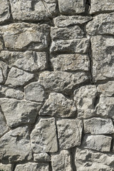 Random sized wall stones.