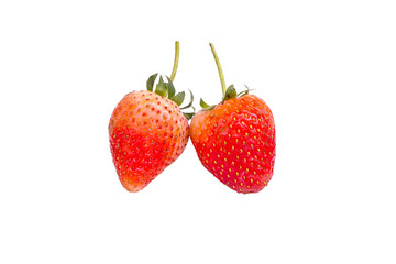 Red strawberry isolate on white background
