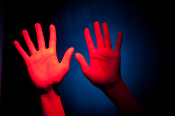 Two Red hand