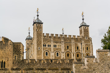 Fototapeta na wymiar Tower of London - historic castle in central London, England.