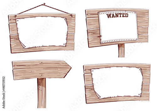 "Wooden boards.Vector isolated on white" Stock image and royalty-free
