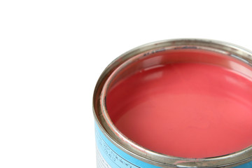 Jar with pink paint
