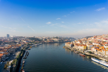 Fototapeta premium PORTO, PORTUGAL - November 17, 2016. Street view of old town Porto, Portugal, Europe, is the second largest city in Portugal, has a population of 1.4 million.