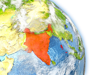 India on model of Earth