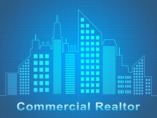 Commercial Realtor Represents Real Estate Offices 3d Illustration