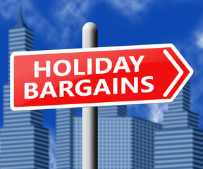 Obraz premium Holiday Bargains Representing Vacation Discounts 3d Illustration