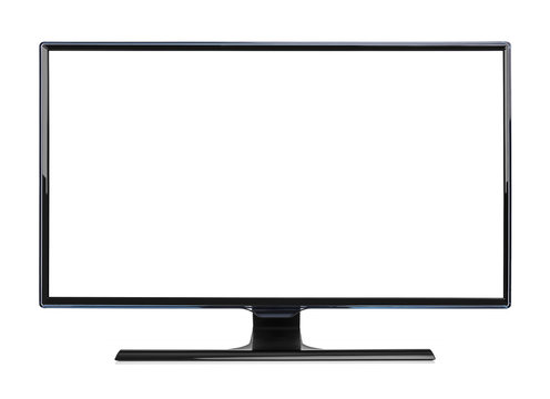 Computer monitor isolated on white background.