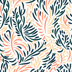 Doodle leaf pattern