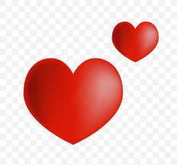 Cute Heart on White Background. Isolated Vector Illustration 