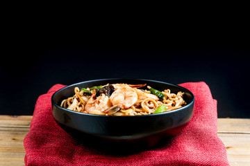 fried noodle asian food on the table