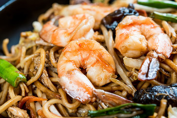 fried noodle asian food on the table