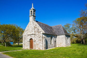 Fototapeta na wymiar Fouesnant, chapelle notre dame de Kerbader . Finistère, Bretagne France