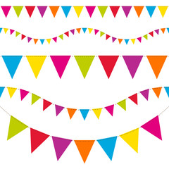 Obraz premium Set Of 5 Seamless Colored Festoons