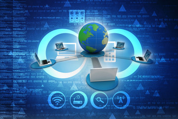 3d rendering Computer network