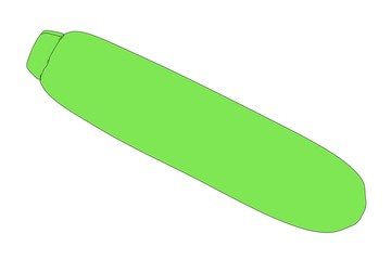 2d cartoon illustration of courgette
