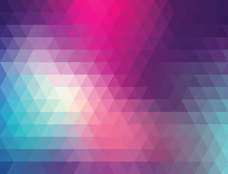 Abstract geometric background, colorful triangles. Vector illustration