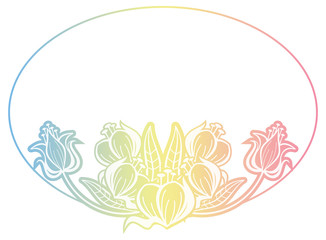 Beautiful oval gradient frame.