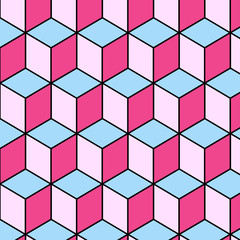 Isometric cubes seamless pattern.