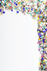 Background of serpentine on white background.