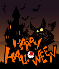 Cartoon halloween card design