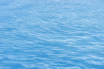Blue rippled water.