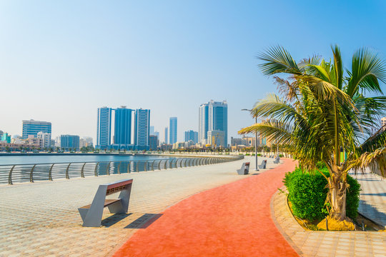 seaside promenade in Ajman, UAE