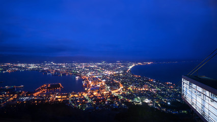 aerial view from mount Hakodate