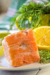 Minced meat from red fish