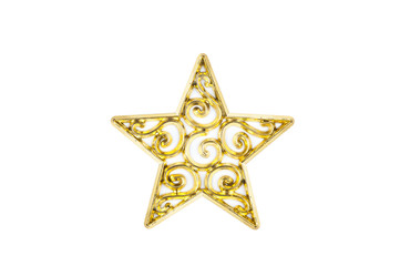 Star gold on white background