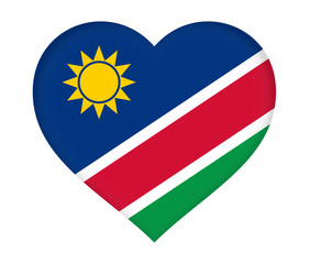 Fototapeta premium Flag of Namibia Heart