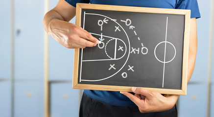 Naklejka premium basketball court on board