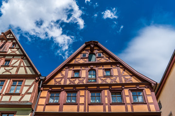Typisches Fachwerkhaus in Rothenburg ob der Tauber