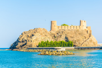 Al Jalali fort in the old town of Muscat. Sultanate of Oman, Middle East
