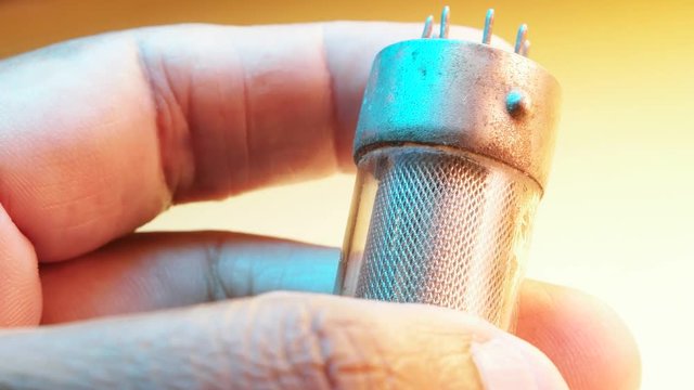 Close up of an old electric valve 
