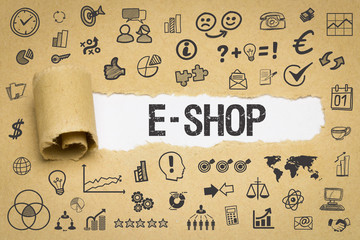 E-Shop / Papier mit Symbole