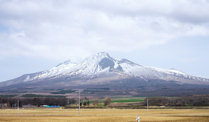 snow mountain in japan
